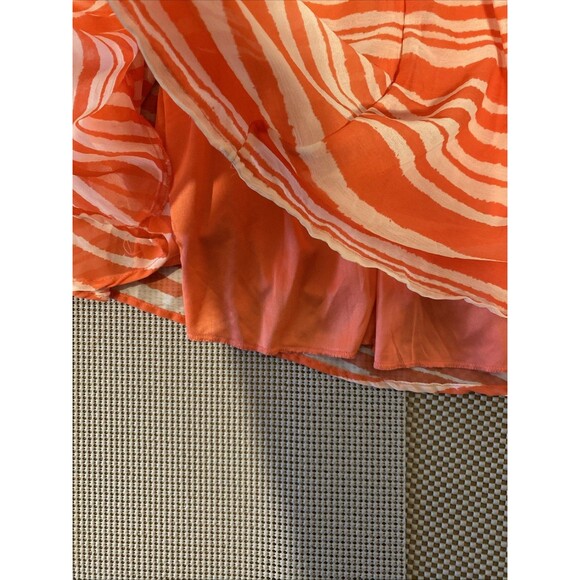 Fun & Flirt 3x Summer Top Orange‎ White Mini Lining - Picture 5 of 7